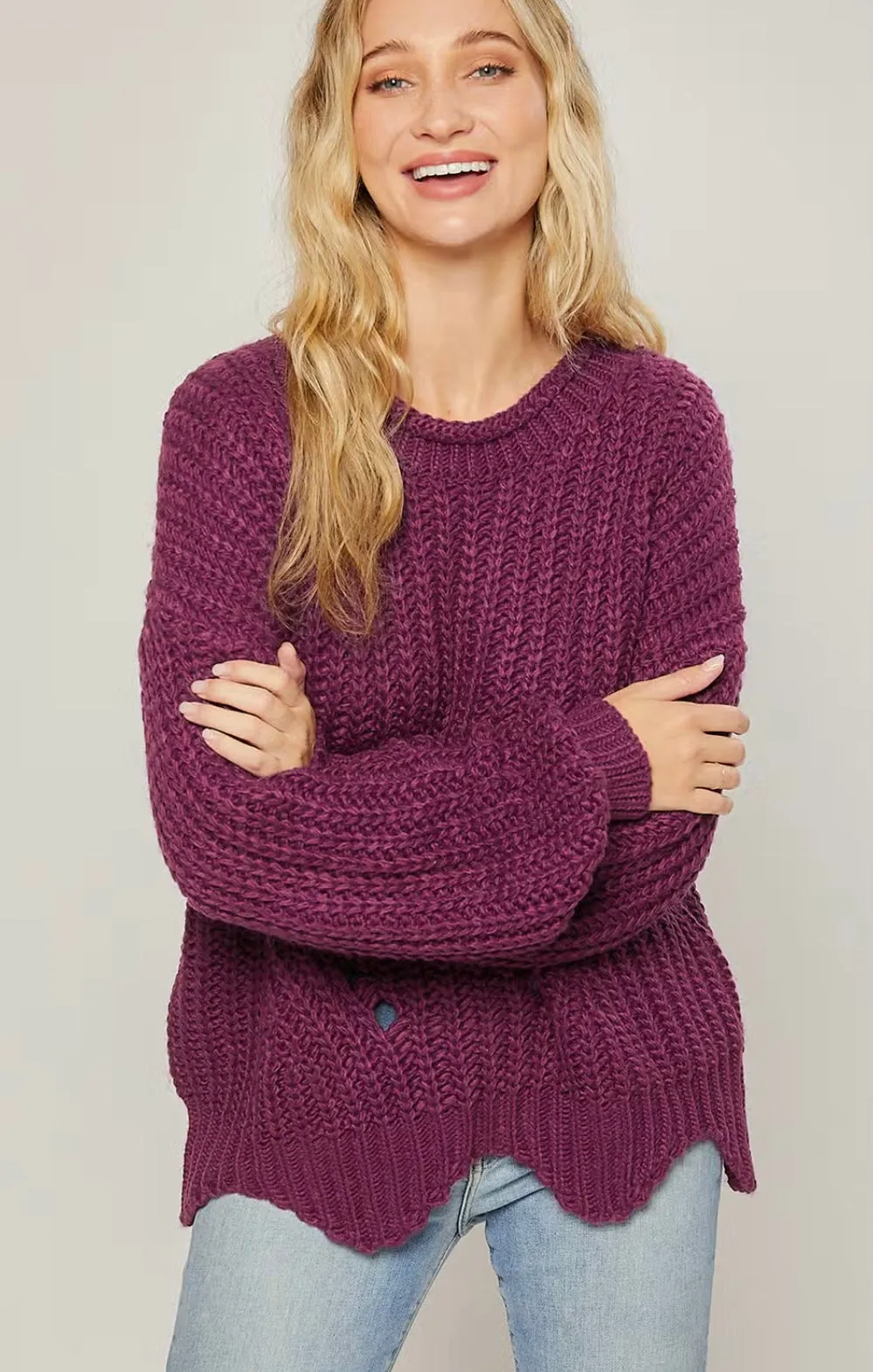 No Going Back Pointelle Sweater