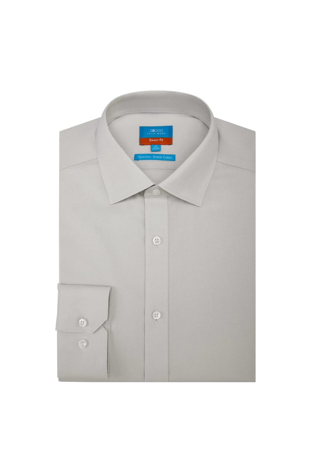 Non-Iron Cotton Stretch Smart Fit Textured Shirt