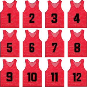 Nylon Mesh Scrimmage Training Team Practice Vests Pinnies for Adult Youth Soccer Bibs Numbered Practice Jerseys