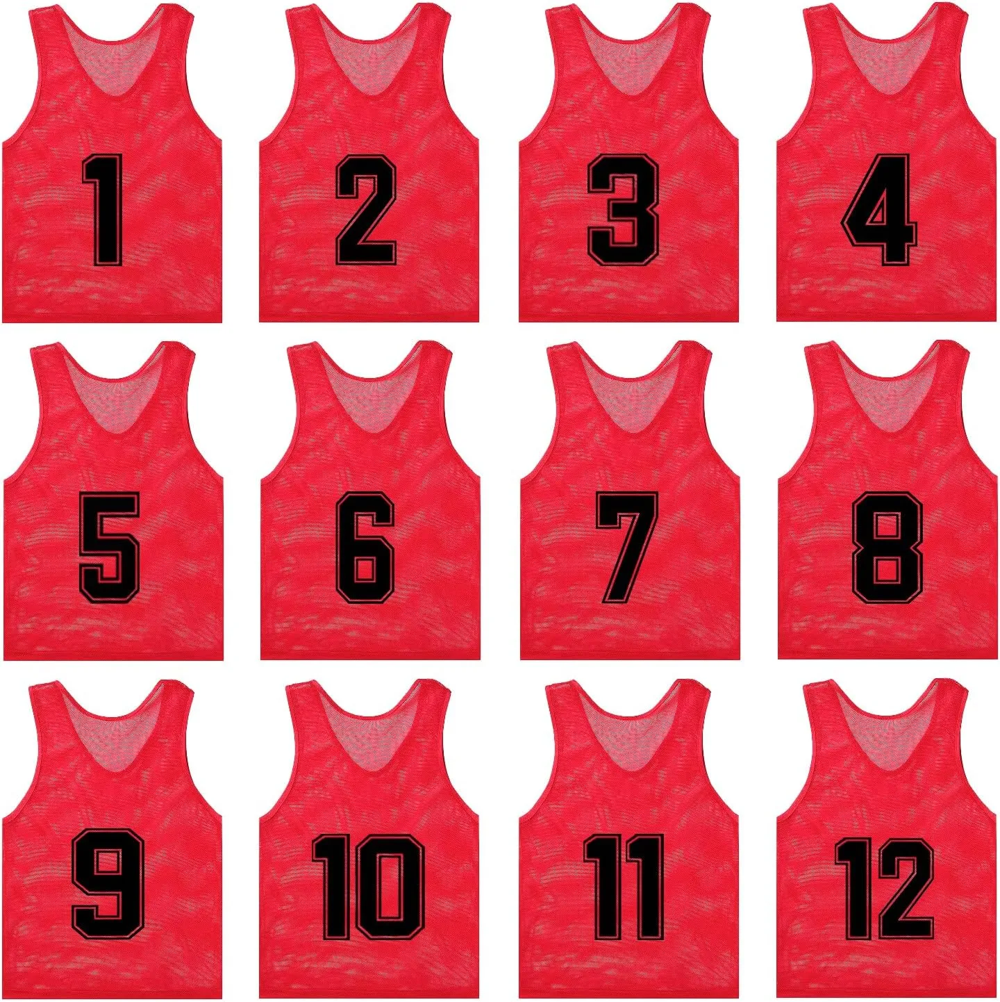 Nylon Mesh Scrimmage Training Team Practice Vests Pinnies for Adult Youth Soccer Bibs Numbered Practice Jerseys