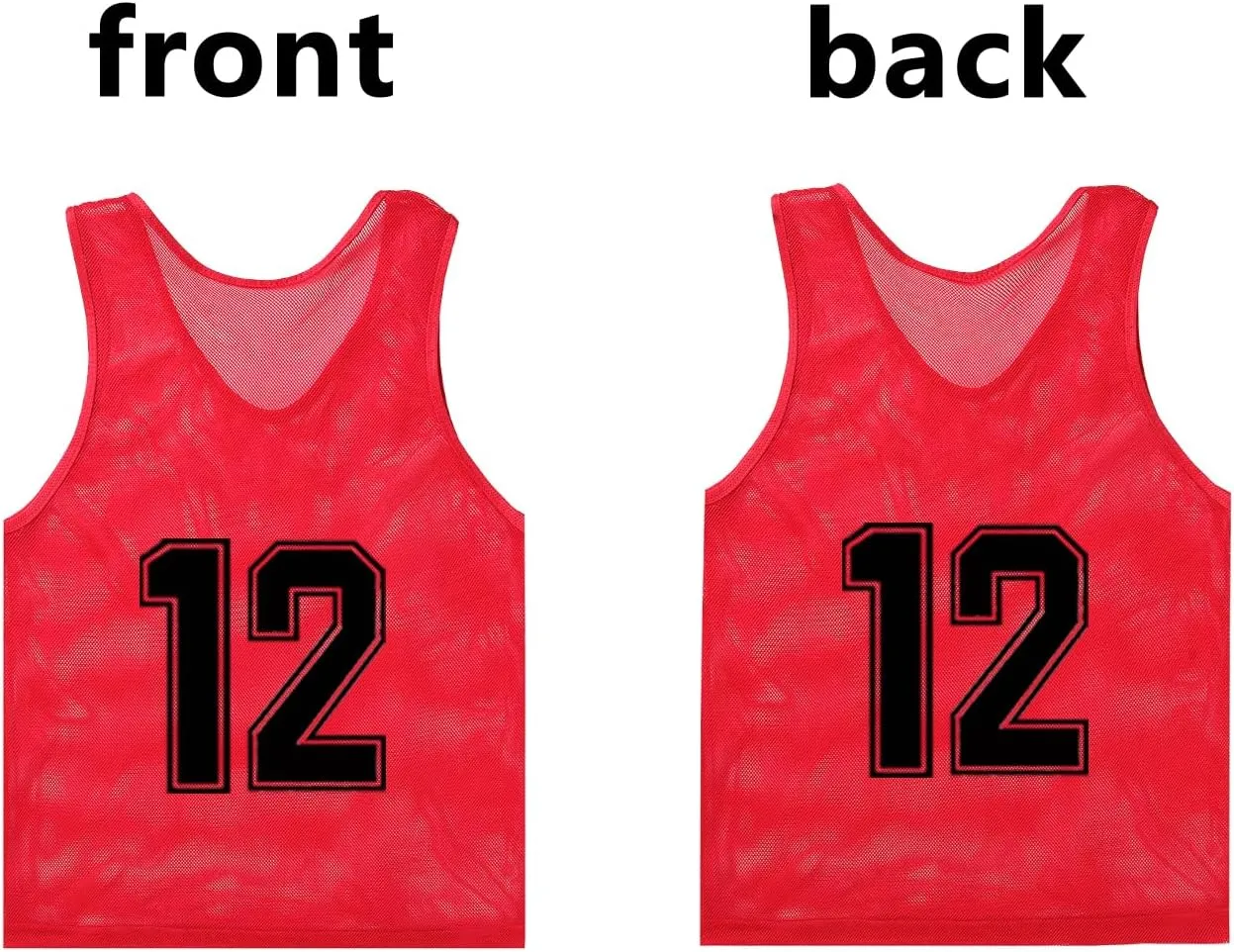 Nylon Mesh Scrimmage Training Team Practice Vests Pinnies for Adult Youth Soccer Bibs Numbered Practice Jerseys