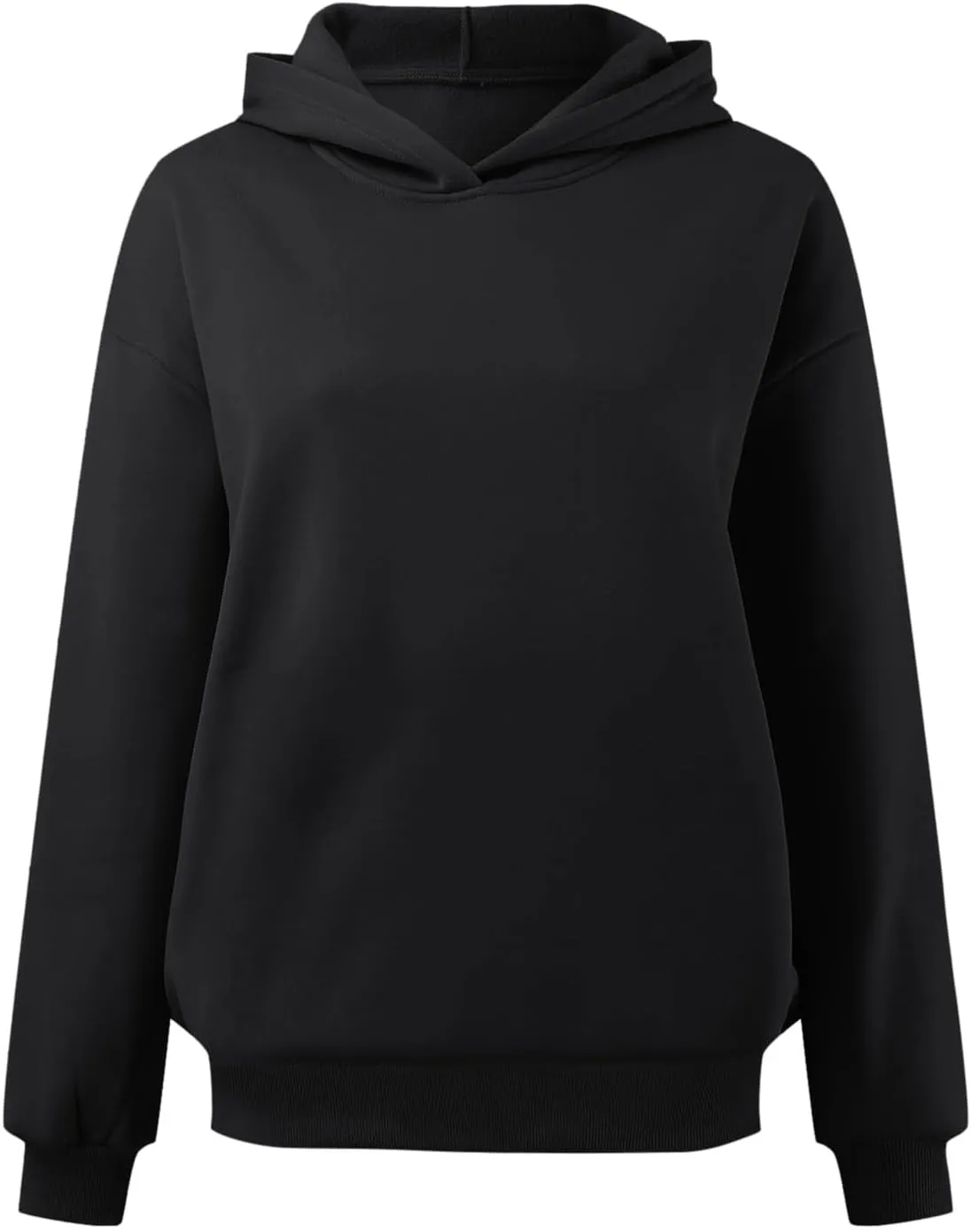 Oversized Hoodie for Women Casual Plain Hoodies Long Sleeve Sweatshirt with Hood Fleece Hoodie Pullover with Pocket