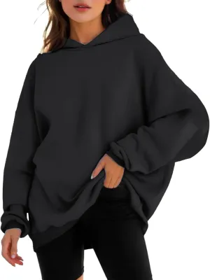 Oversized Hoodie for Women Casual Plain Hoodies Long Sleeve Sweatshirt with Hood Fleece Hoodie Pullover with Pocket