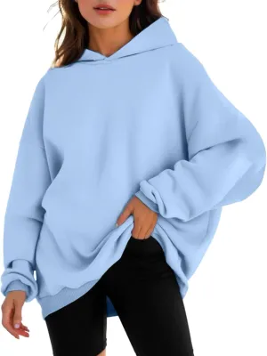Oversized Hoodie for Women Casual Plain Hoodies Long Sleeve Sweatshirt with Hood Fleece Hoodie Pullover with Pocket