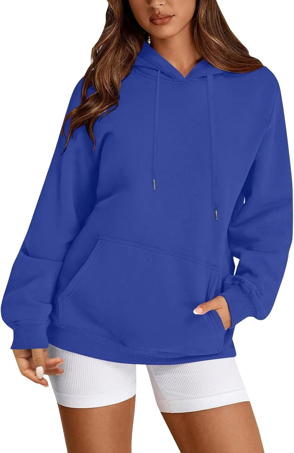 Oversized Hoodie for Women Drawstring Lightweight Pullover Sweatshirts Comfy Y2K Hoodies Fleece Winter Coat w/Pockets