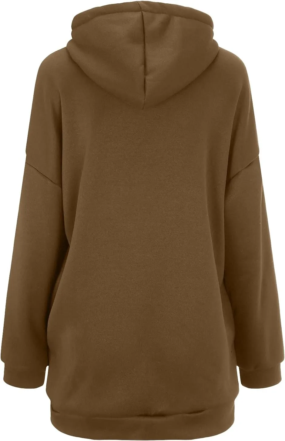 Oversized Hoodies for Women Fall Zip up Hooded Sweatshirts Casual Soild Color Long Fleece Jacket with Pockets