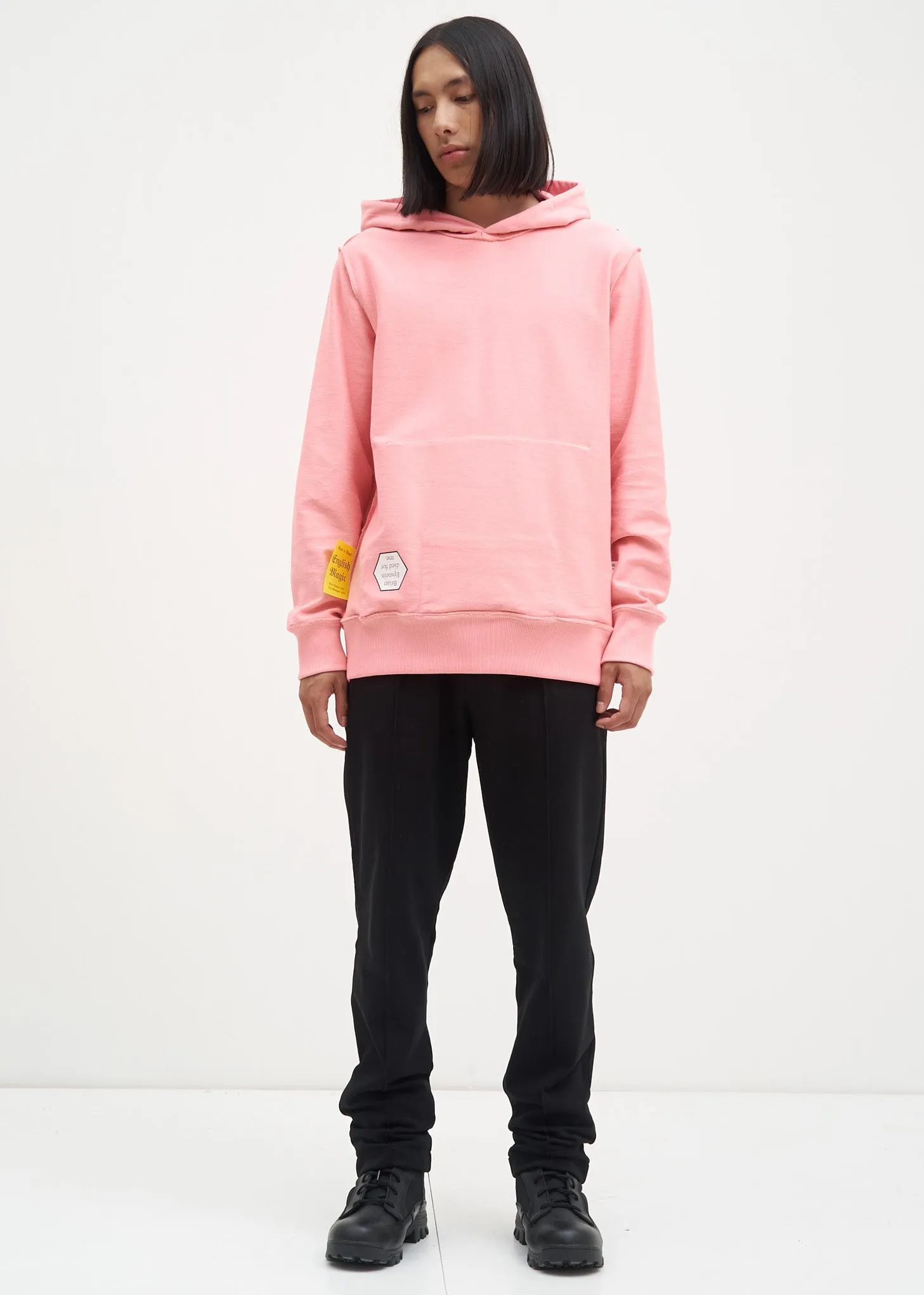 Pink Patch Pocket Hoodie