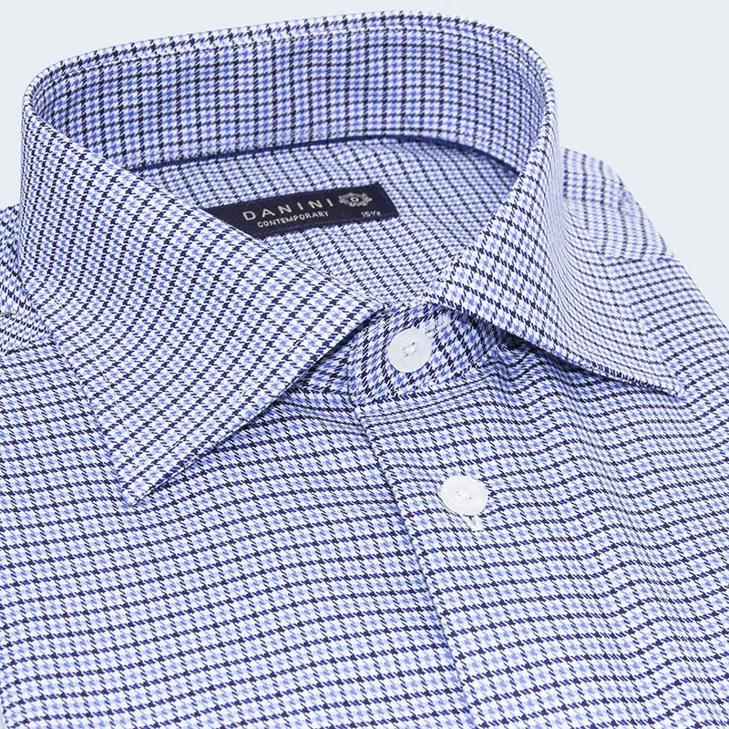 Plaid Mens Dress Shirt Contemporary Fit