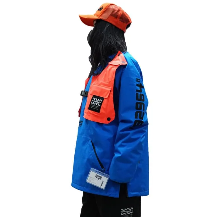 Optimized Title: PLANB PROJECT Unisex Blue Piste Snow Jacket – Stylish Winter Outerwear for Skiing and Snowboarding