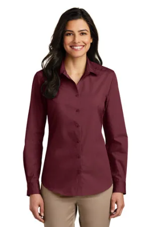 Port Authority® LW100 Ladies Long Sleeve Carefree Poplin Shirt