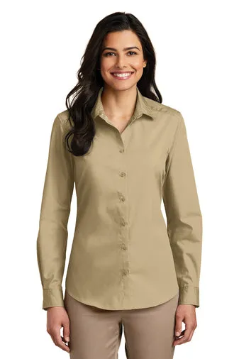 Port Authority® LW100 Ladies Long Sleeve Carefree Poplin Shirt