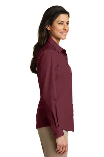 Port Authority® LW100 Ladies Long Sleeve Carefree Poplin Shirt