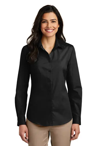 Port Authority® LW100 Ladies Long Sleeve Carefree Poplin Shirt