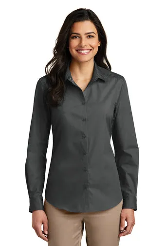 Port Authority® LW100 Ladies Long Sleeve Carefree Poplin Shirt