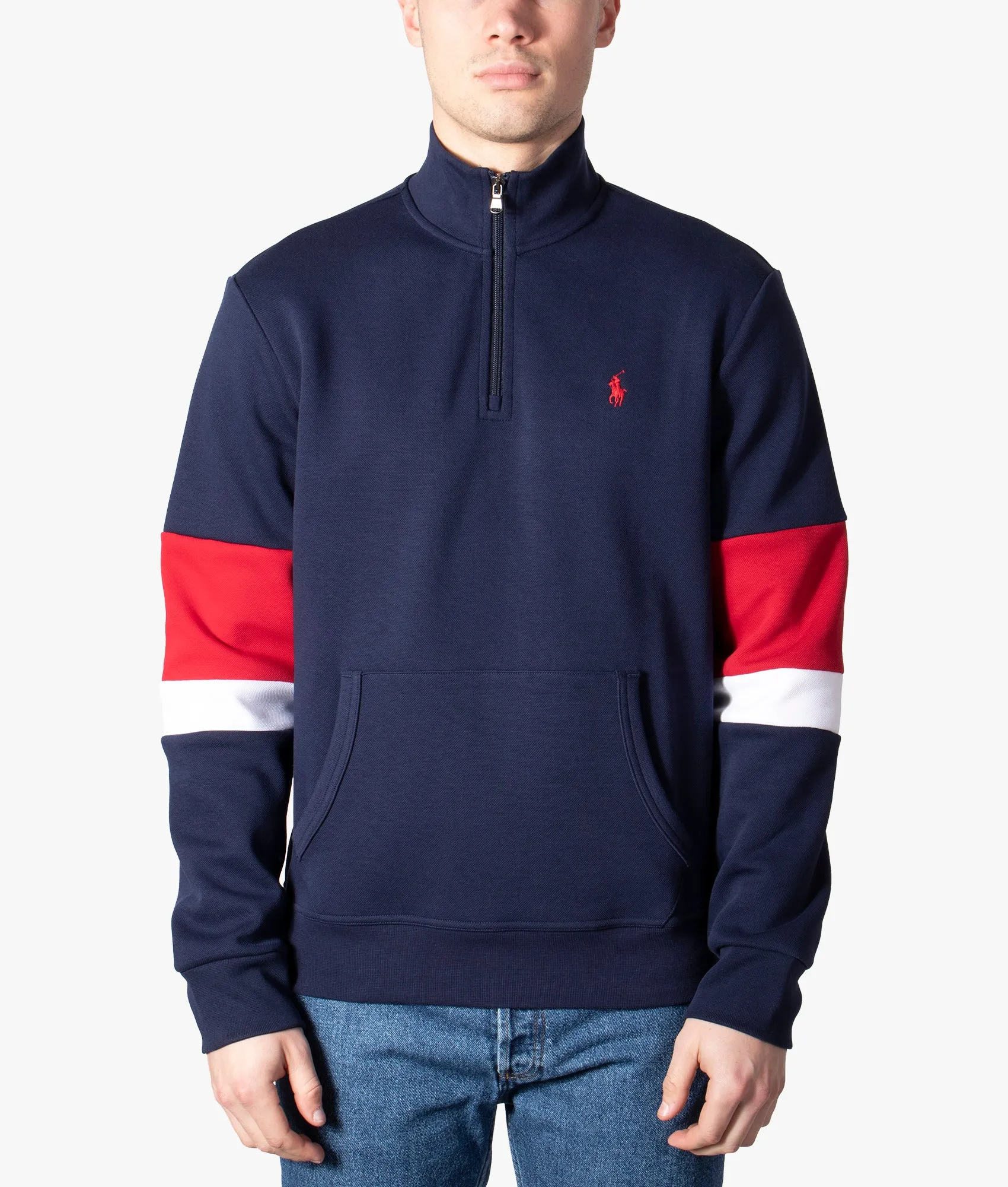 Relaxed Fit Quarter Zip  Sweatshirt
