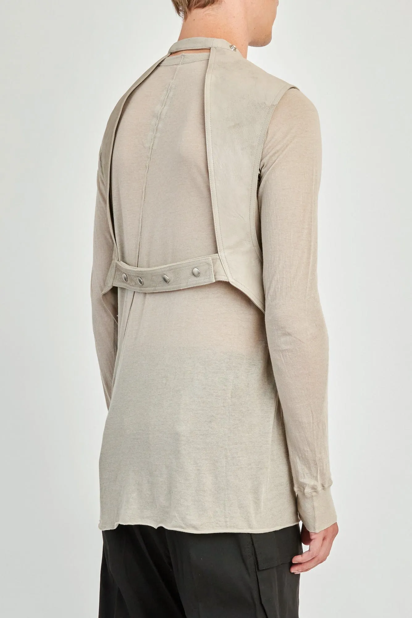 Rick Owens Cargo Vest in Pearl