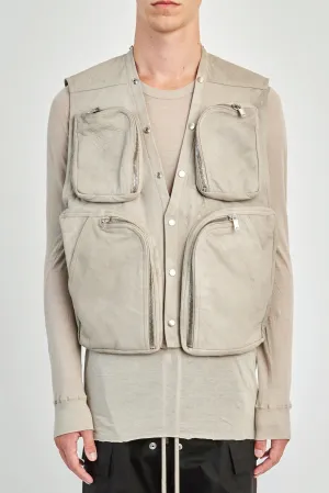Rick Owens Cargo Vest in Pearl