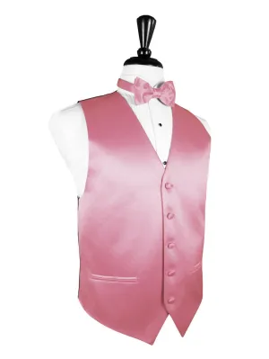 Rose Petal "Premier" Satin Tuxedo Vest and Tie Set