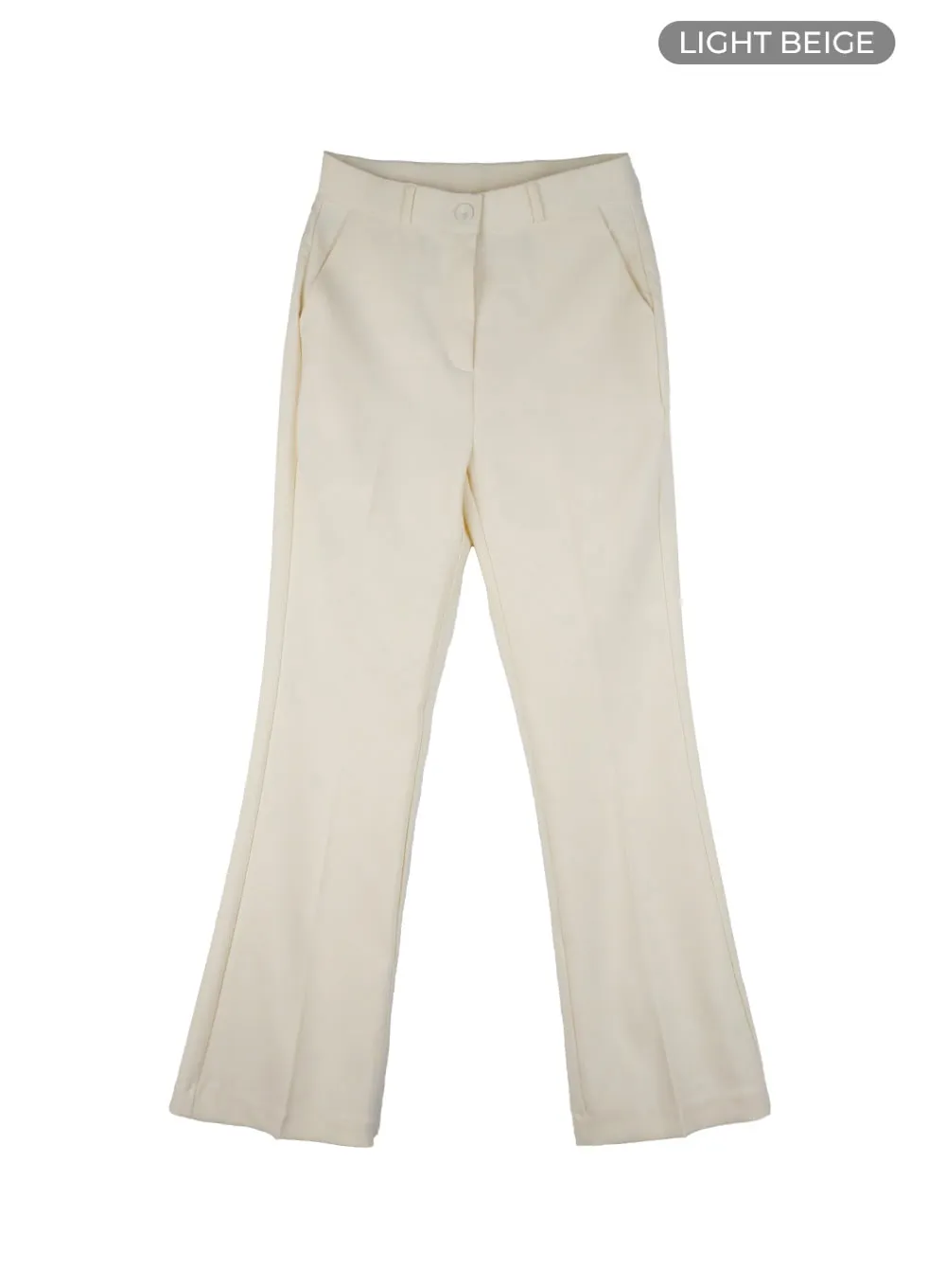 Sleek Solid Flared Trousers OS423