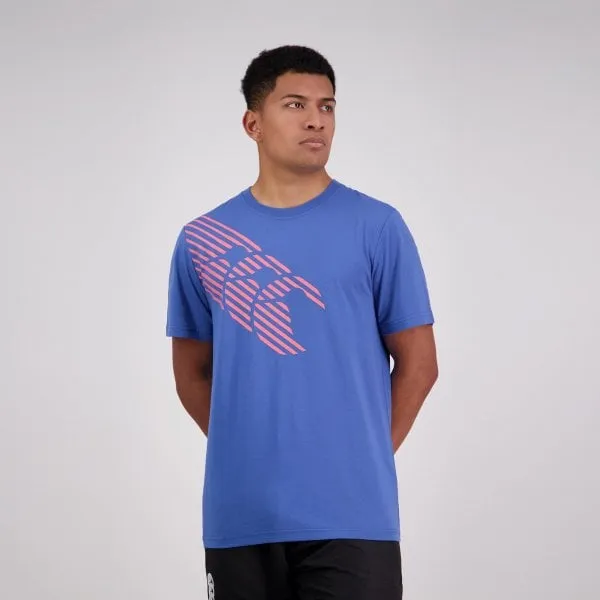 Stripe CCC Tee - bright cobalt
