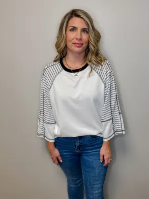 Stripe Raglan Top