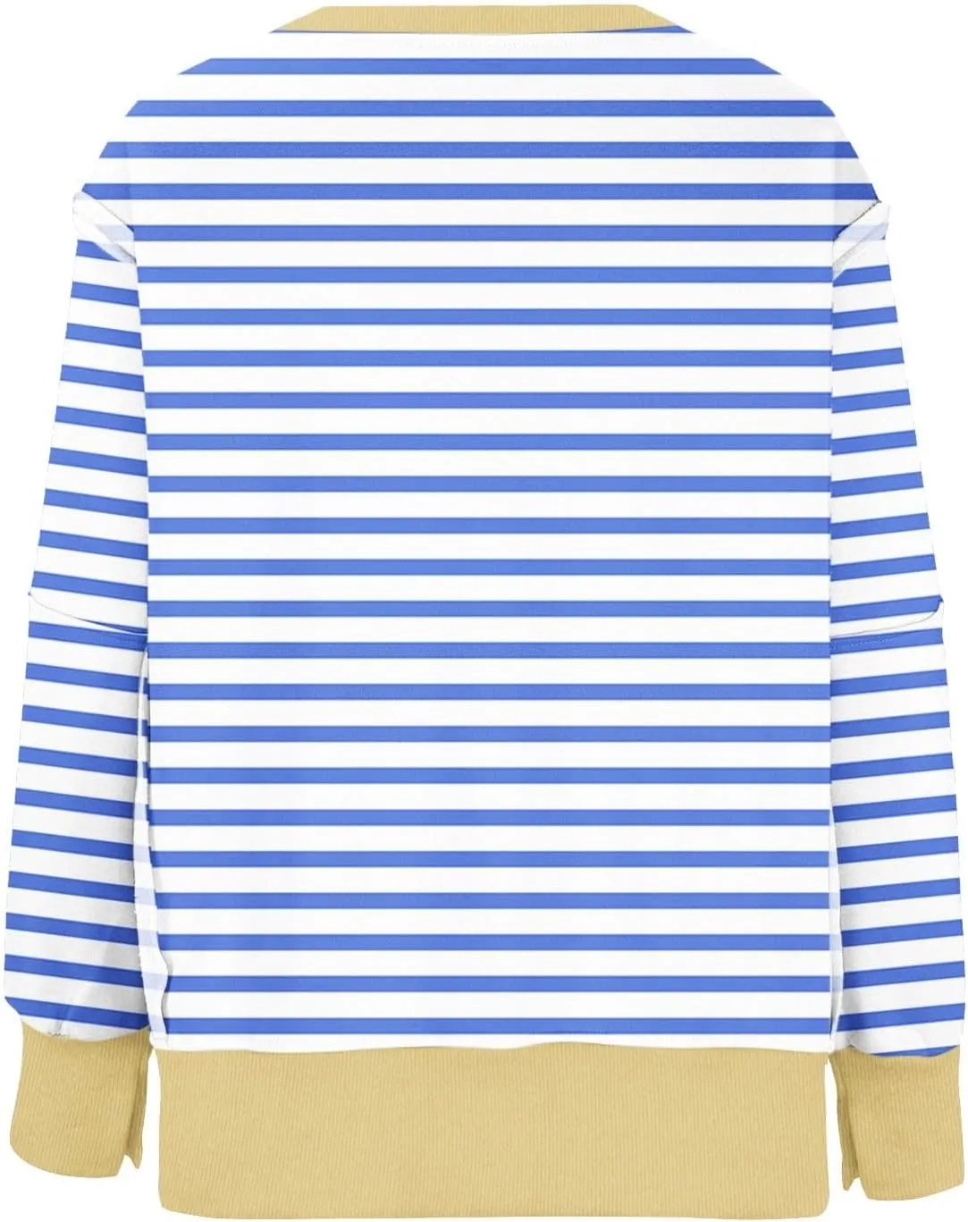 Sweatshirts for Women Striped Oversized Hoodies Long Sleeve Crewneck Fall Outfits Fashion Pullover Tops