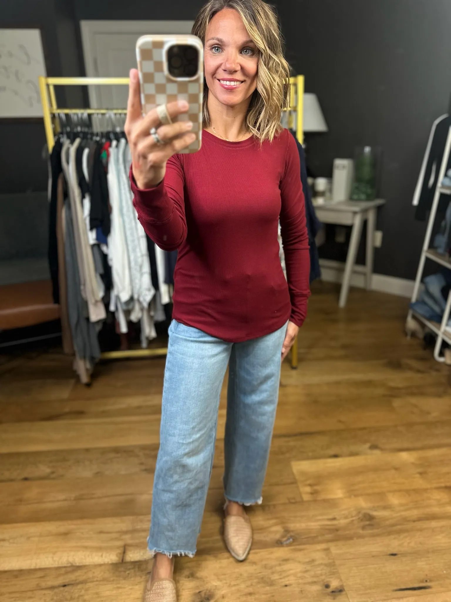 The Lennie Ribbed Long Sleeve Top - Multiple Options