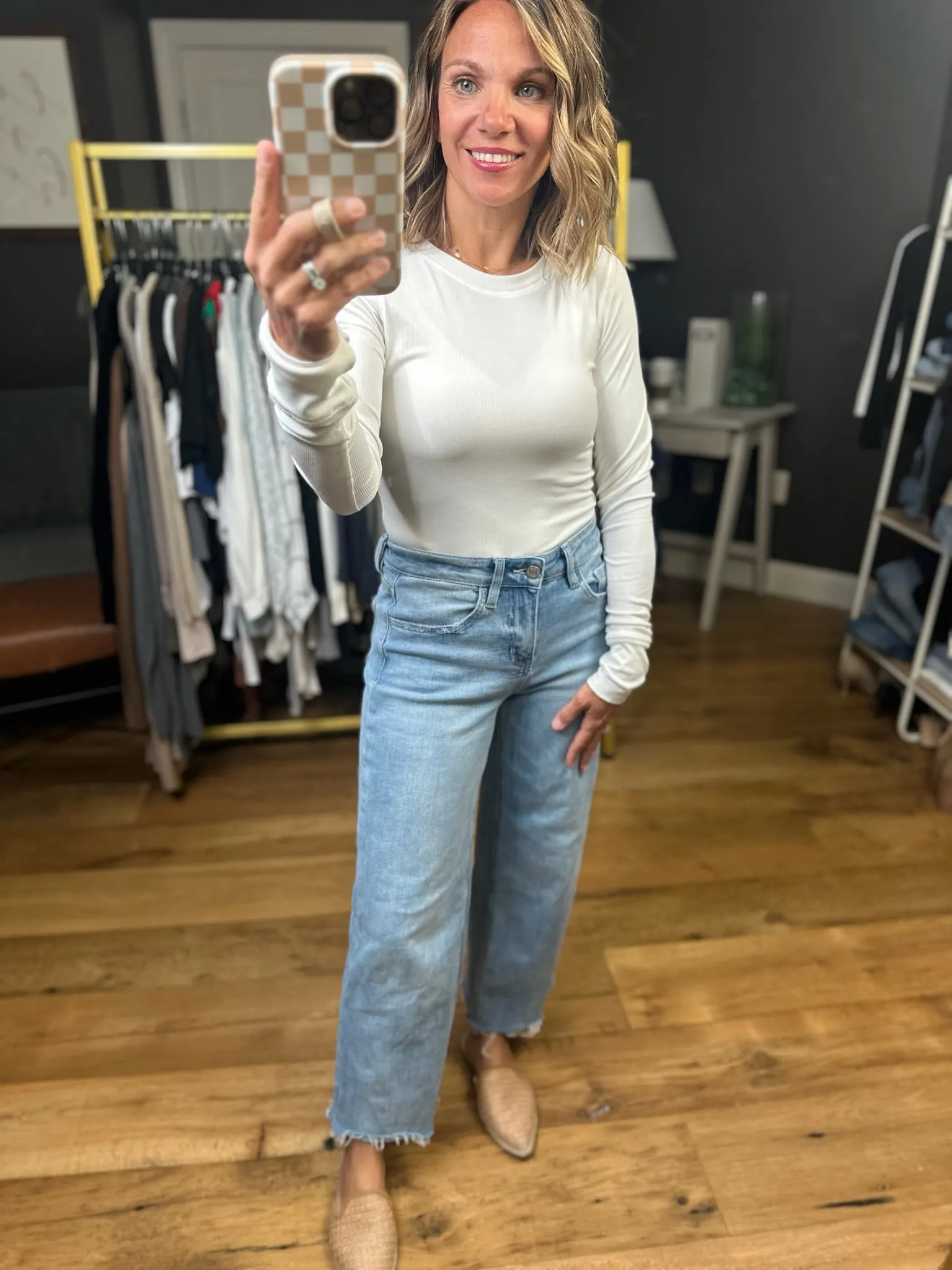 The Lennie Ribbed Long Sleeve Top - Multiple Options
