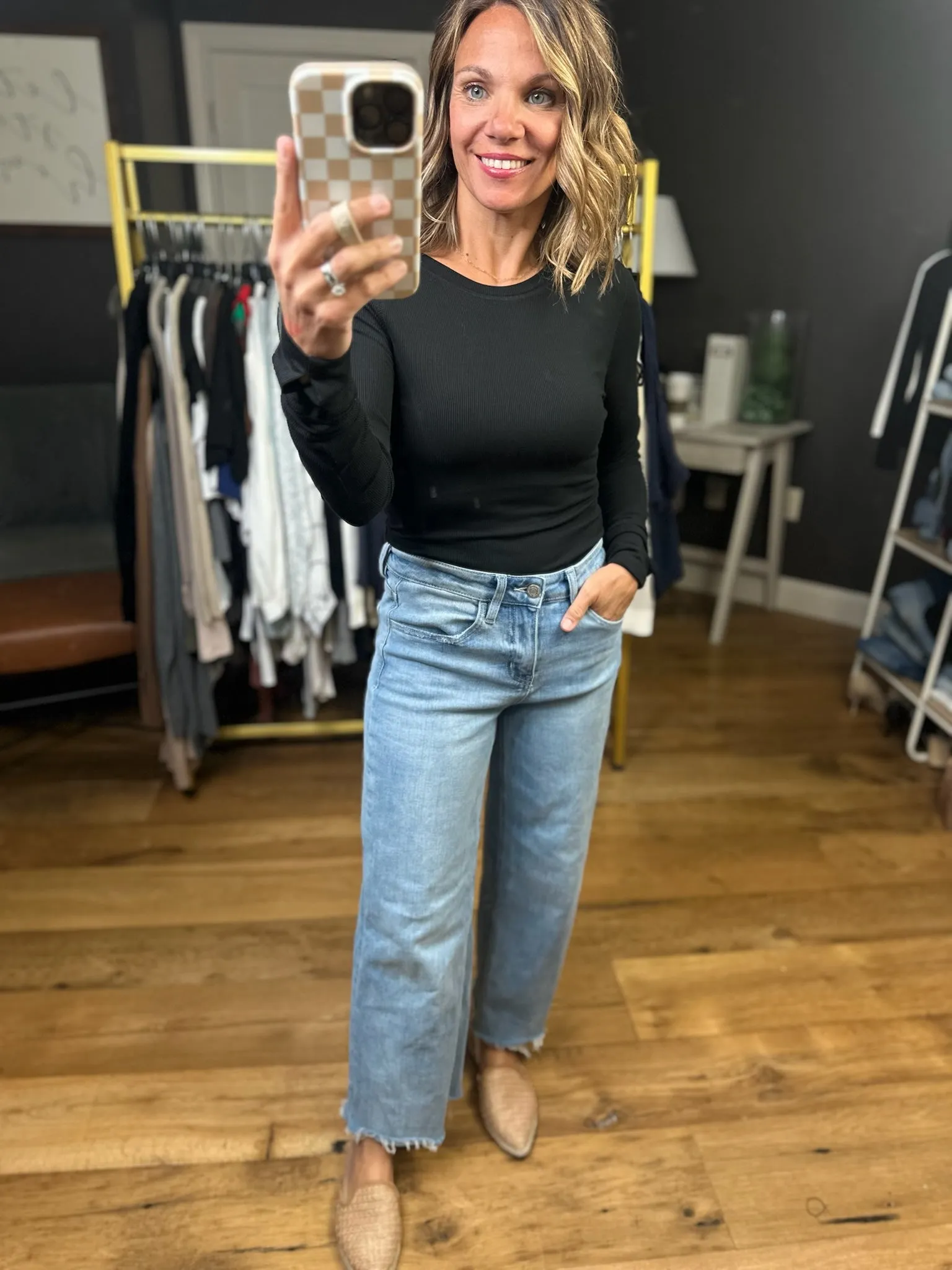 The Lennie Ribbed Long Sleeve Top - Multiple Options