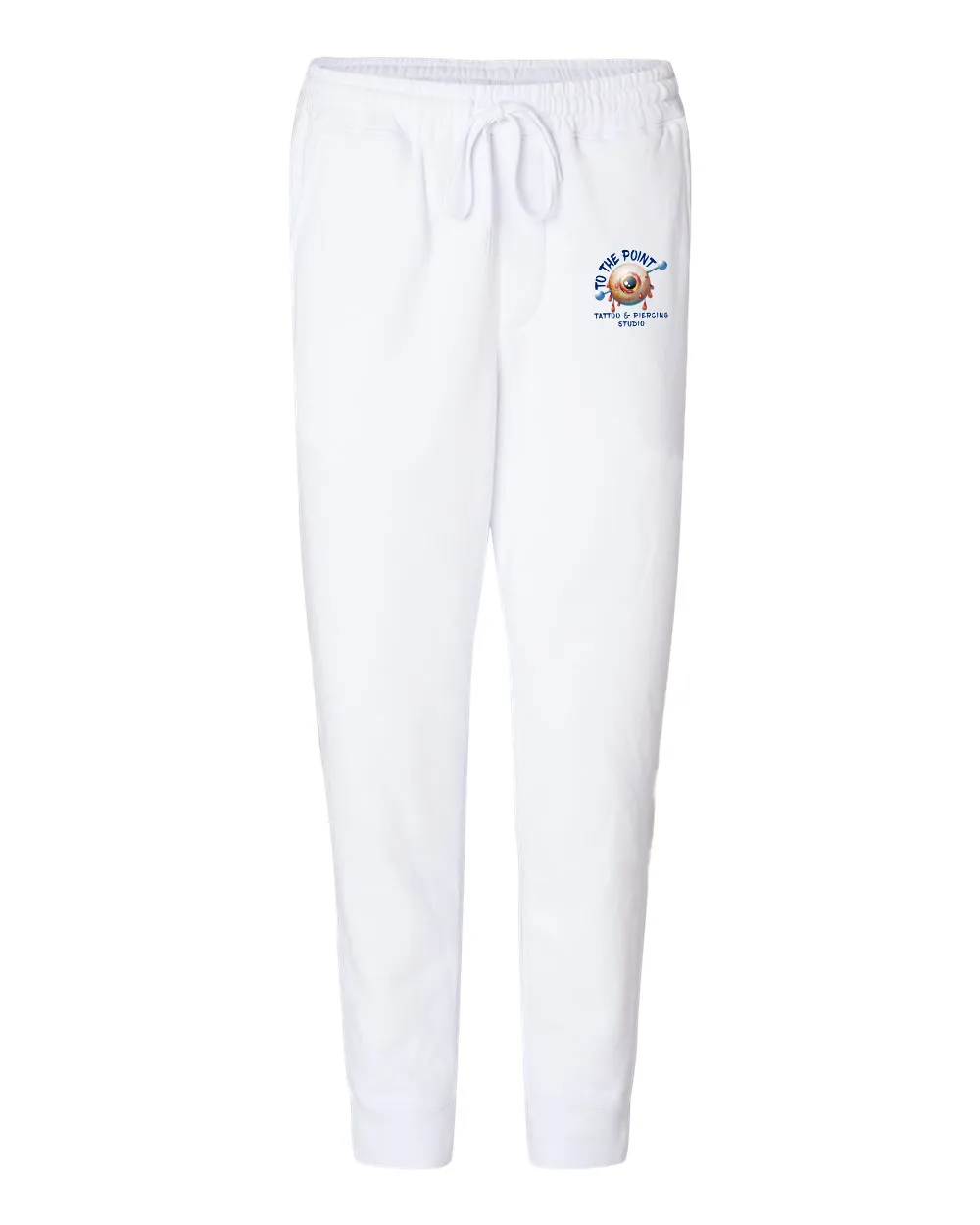 To The Point Piercing Studio Midweight Fleece Pants w/Pockets - White