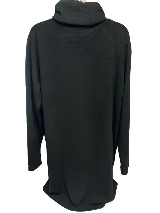 Tunic-Black-Turtle Neck-2 Zippered Pocket-Women's-204911