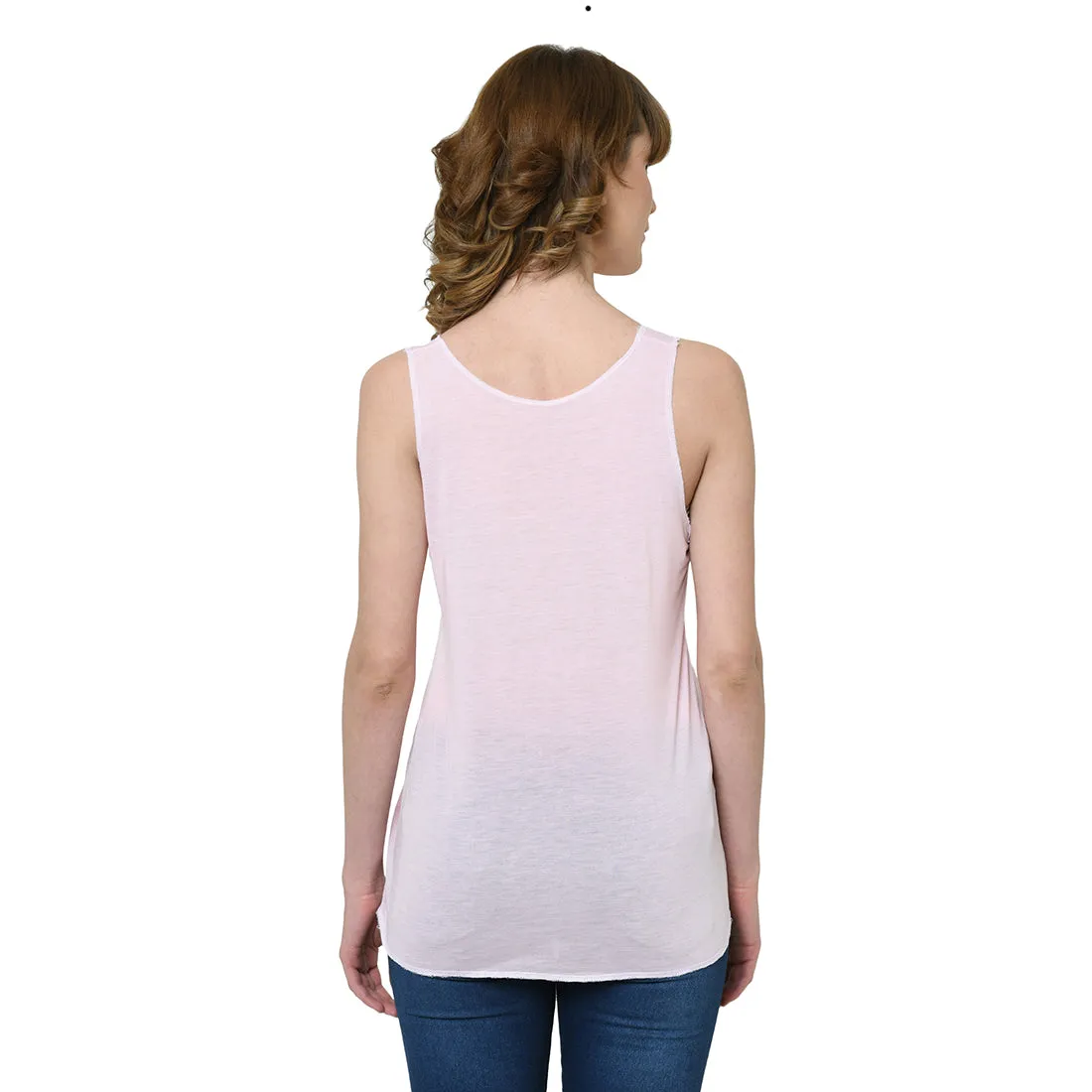 Vimal Jonney Pink Tank Top For Women's
