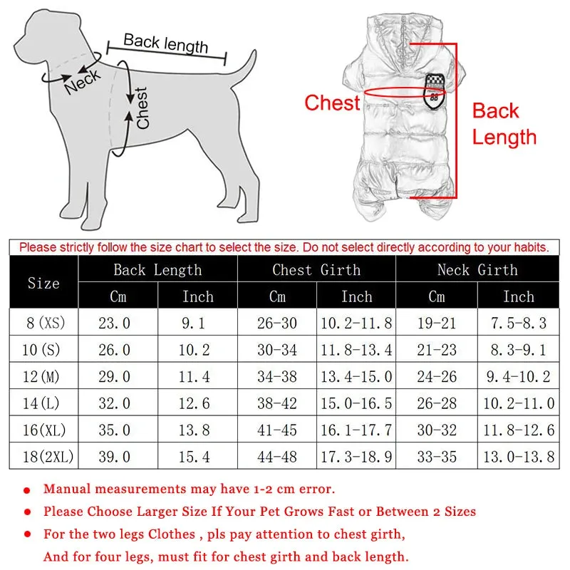 Waterproof Winter Jumpsuit for Small Dogs - Warm Hooded Coat