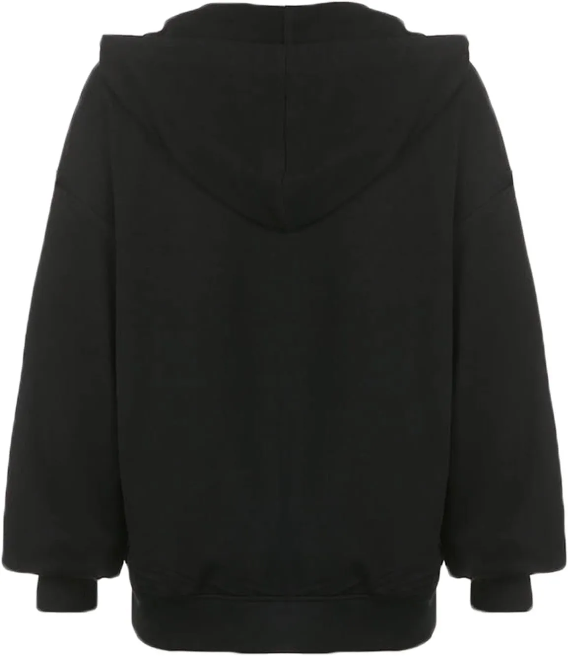 Women Girls Y2k Zip Up Hoodie Vintage Graphic Long Sleeve Oversized Jackets Harajuku Grunge Hooded Sweatshirt
