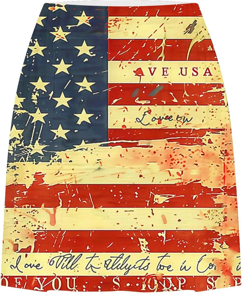 Women Tennis Skirts with Pockets High Waisted Athletic Golf Skorts Skirts Independence Day Print Yoga Leggings Shorts