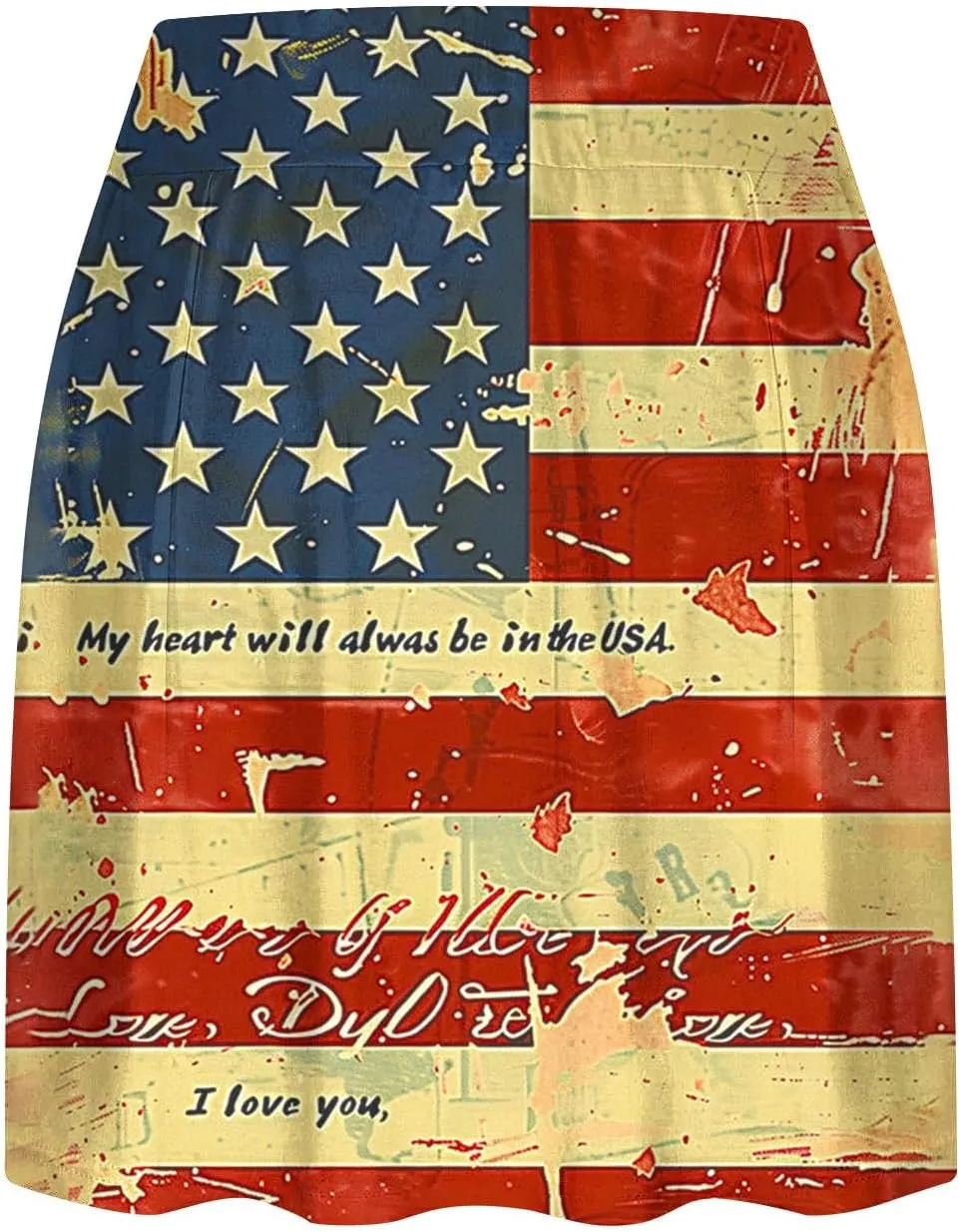 Women Tennis Skirts with Pockets High Waisted Athletic Golf Skorts Skirts Independence Day Print Yoga Leggings Shorts