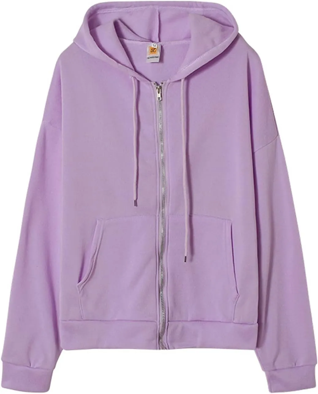 Women Zip Up Y2K Hoodie Fall Oversized Sweatshirts Casual Drawstring Hooded Pockets Jacket 2024 Long Sleeve Clothes