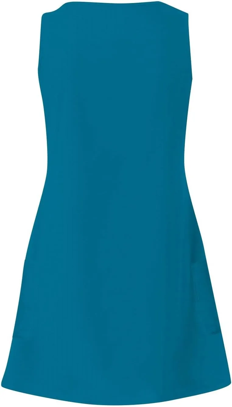 Womens Summer Dresses 2024 T-Shirts Dress Loose V Neck Sleeveless Tank Dresses Sundresses Floral/Plain