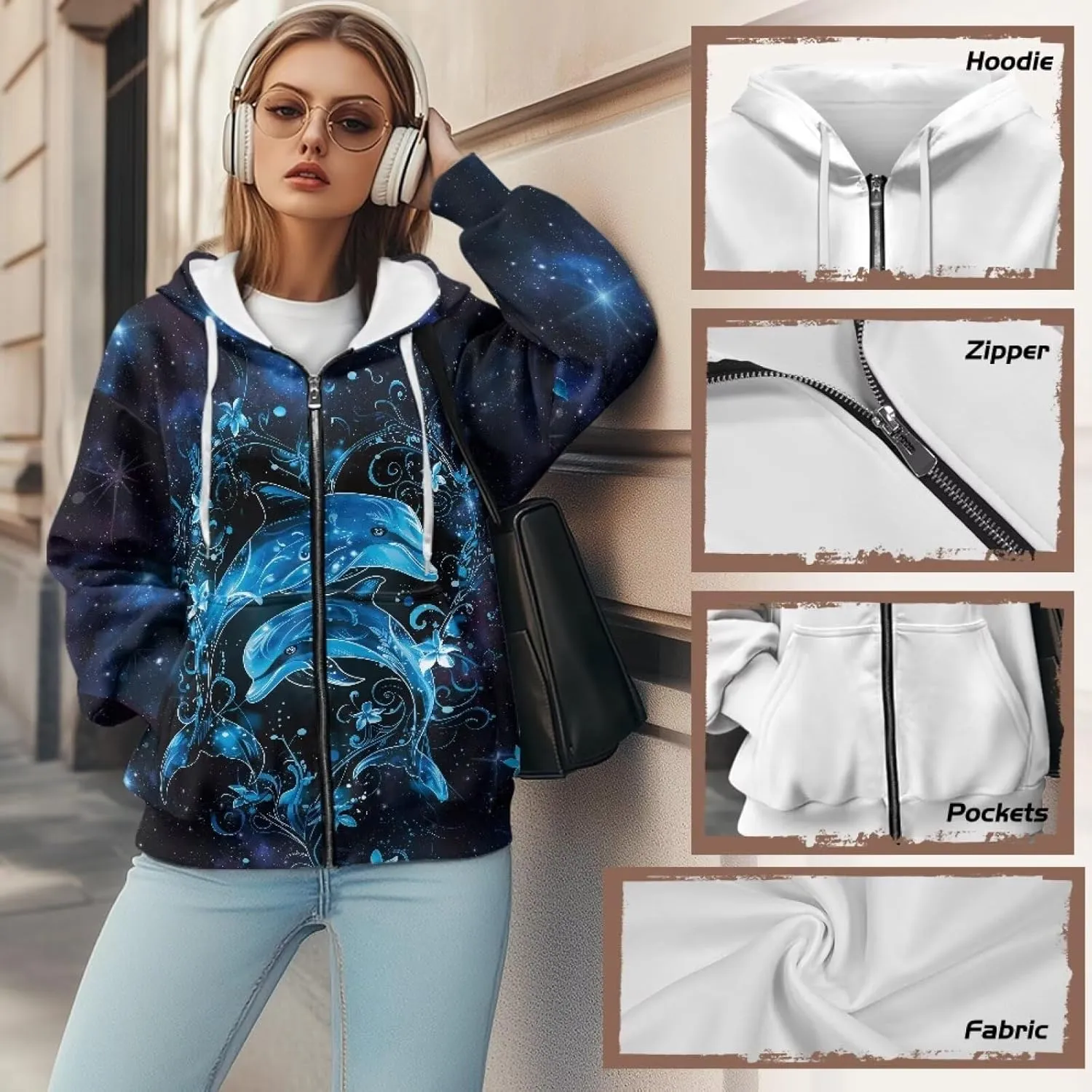 Womens Zip Up Hoodies Long Sleeve Sweatshirts Fall Outfits Sweaters Casual Fashion Jackets Size XS-4XL
