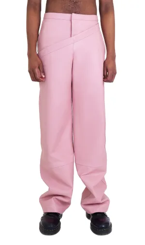 YEF LAYERED LEATHER TROUSERS