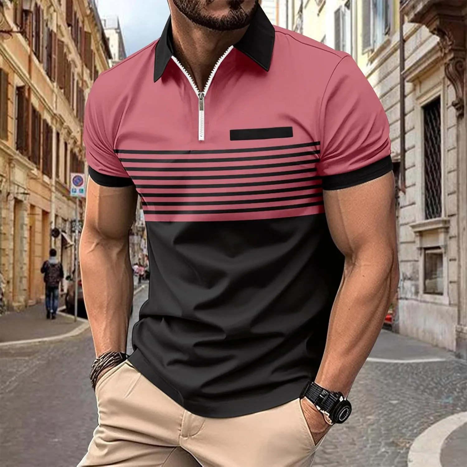 Ymosrh Men's Big and Tall Polo Shirts Golf Tennis Shirt Short Sleeve Casual Work T-Shirt Shirts for Men, M-3XL