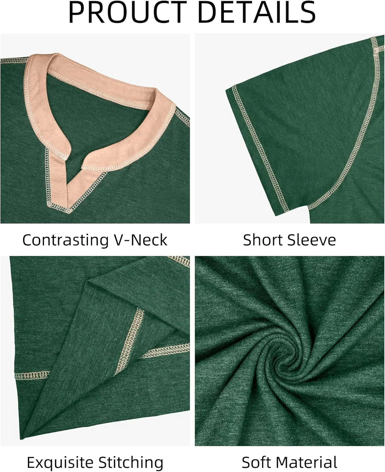 YTD Mens Henley Shirts Short Sleeve Casual V Neck Basic Tee Shirts Summer Vintage T-Shirts